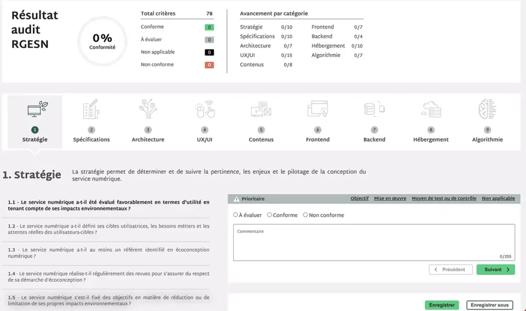 copie d'écran greenoco audit complet RGESN