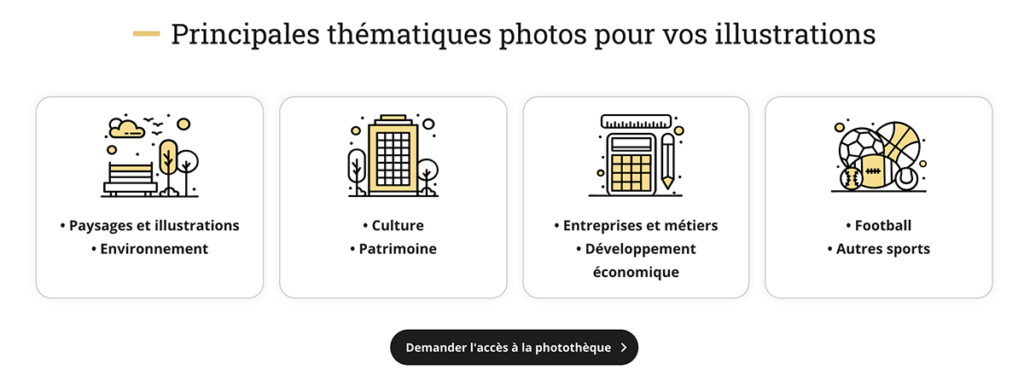 les 4 thématiques de la banque d'images ouest médias photos